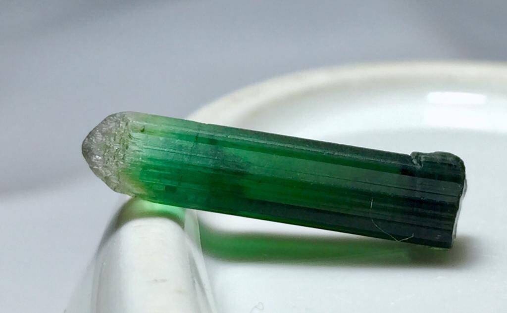 Natural Bi-Color Tourmaline Crystal Pendant - Afghanistan