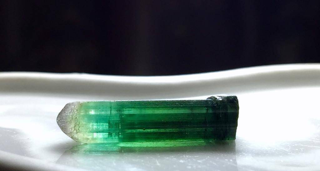 Natural Bi-Color Tourmaline Crystal Pendant - Afghanistan