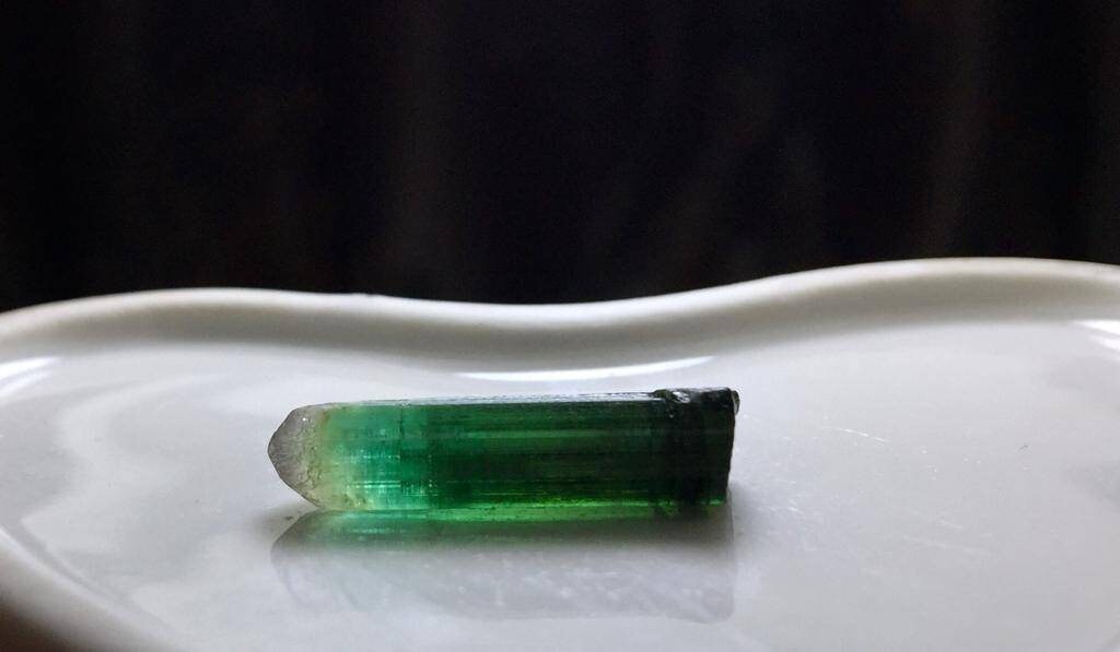 Natural Bi-Color Tourmaline Crystal Pendant - Afghanistan