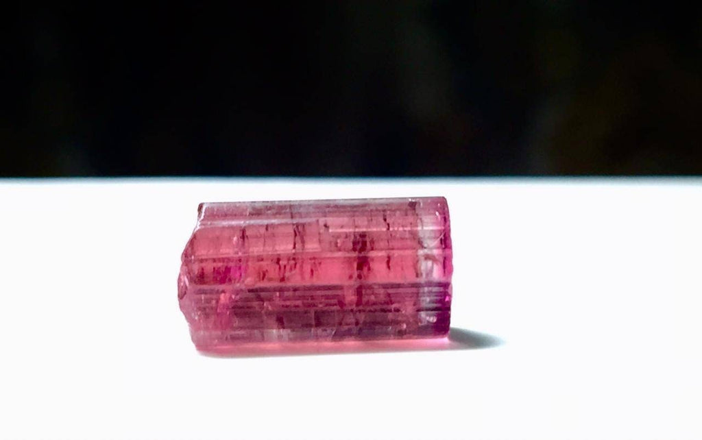 Natural Rubylite Tourmaline Crystal: Bi-Color Pendant, Afghanistan, 5 Carat