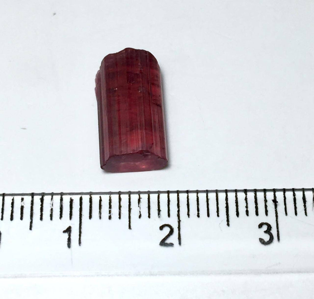 Natural Rubylite Tourmaline Crystal: Bi-Color Pendant, Afghanistan, 5 Carat