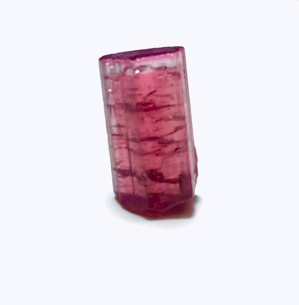 Natural Rubylite Tourmaline Crystal: Bi-Color Pendant, Afghanistan, 5 Carat