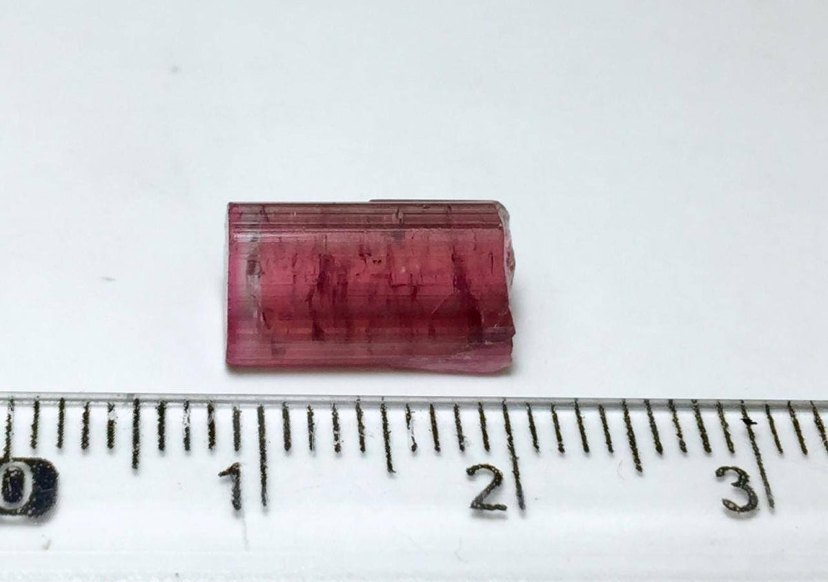 Natural Rubylite Tourmaline Crystal: Bi-Color Pendant, Afghanistan, 5 Carat