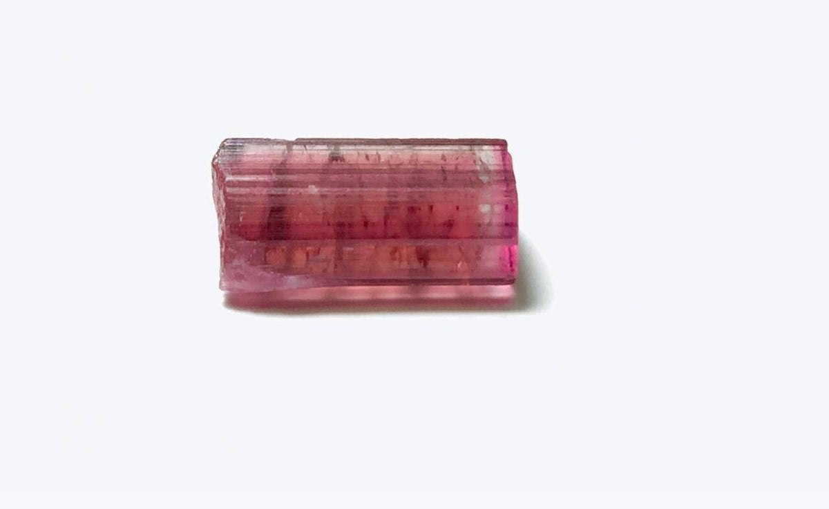 Natural Rubylite Tourmaline Crystal: Bi-Color Pendant, Afghanistan, 5 Carat