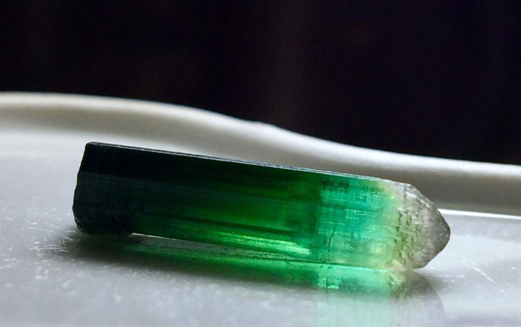 Natural Bi-Color Tourmaline Crystal Pendant - Afghanistan