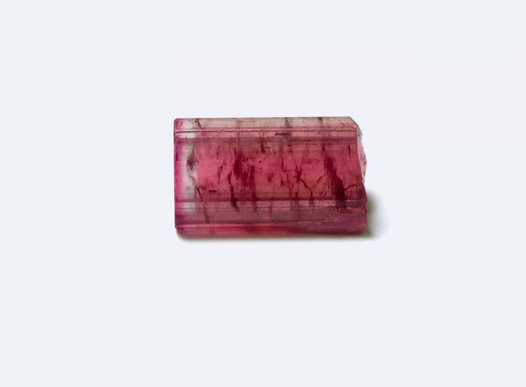 Natural Rubylite Tourmaline Crystal: Bi-Color Pendant, Afghanistan, 5 Carat
