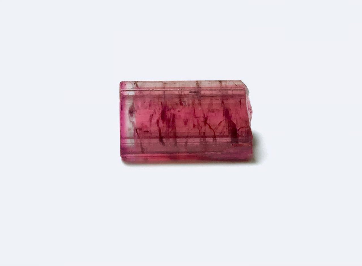 Natural Rubylite Tourmaline Crystal: Bi-Color Pendant, Afghanistan, 5 Carat