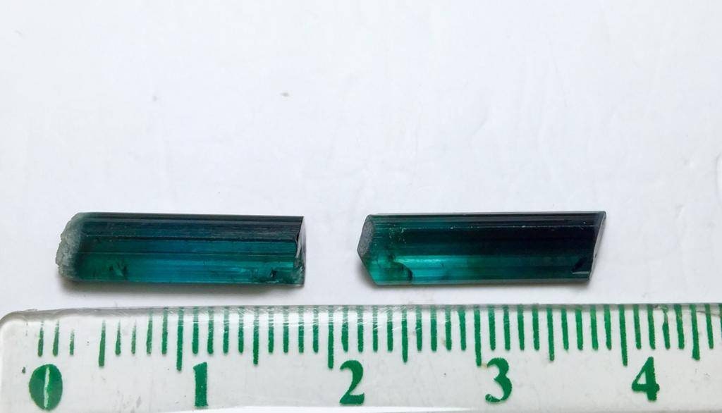 6.4 Carat Blue Tourmaline Crystals