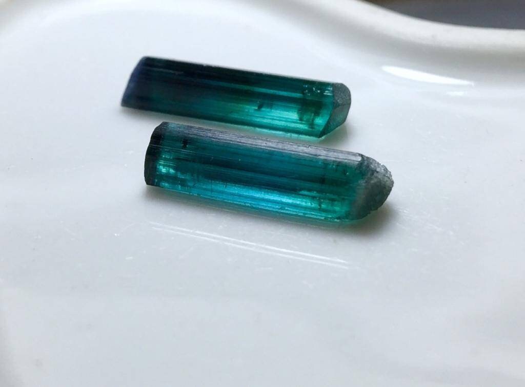 6.4 Carat Blue Tourmaline Crystals