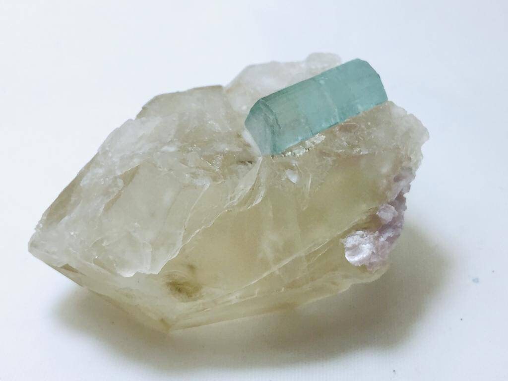 Paraiba Tourmaline Crystal with Quartz - Afghanistan Specimen