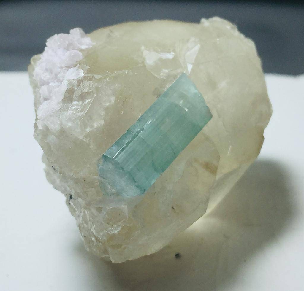 Paraiba Tourmaline Crystal with Quartz - Afghanistan Specimen