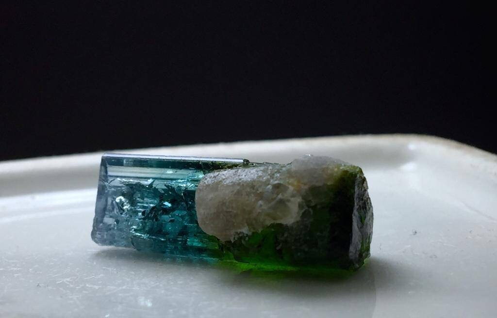Bi-Color Tourmaline Specimen: Afghanistan Paprok Mine