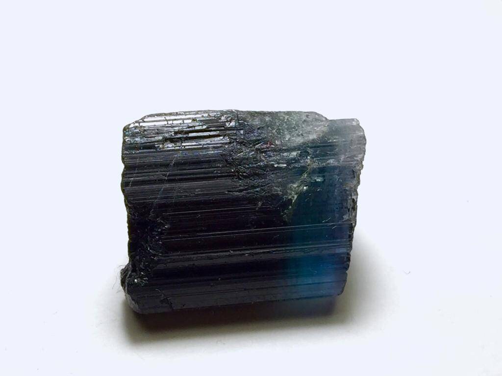 Indicolite Tourmaline Crystal: 48.3 Carat Bi-Color Gemstone