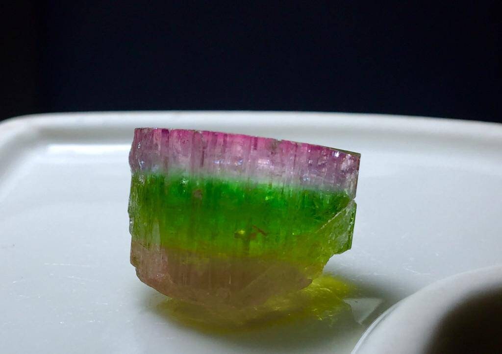 Purple Cap Tourmaline Crystal