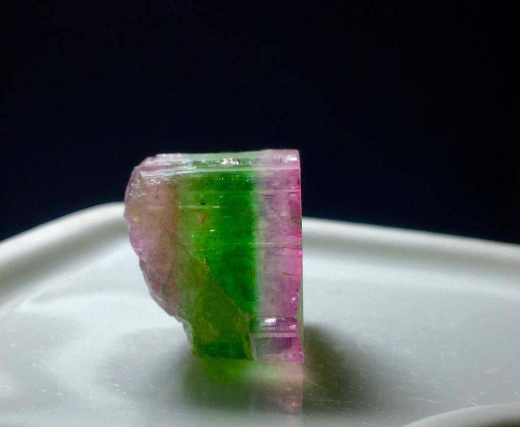 Purple Cap Tourmaline Crystal