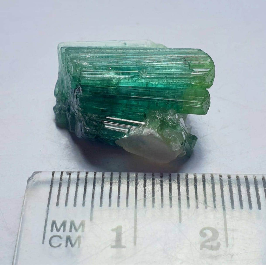 Green Tourmaline Specimen with Quartz – Afghanistan Peche Mine