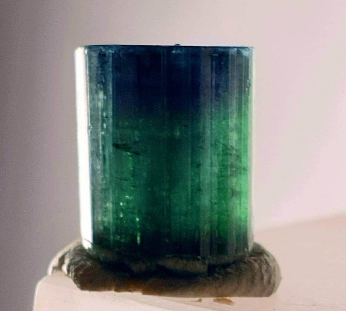 Blue Cap Tourmaline Crystal