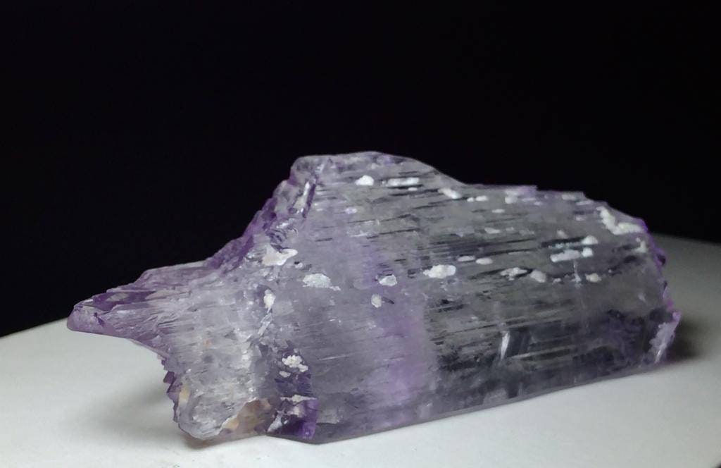 Etched kunzite Crystal