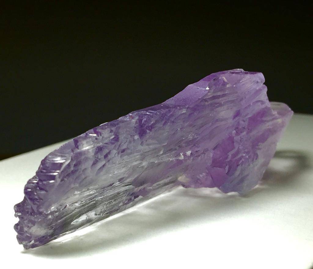 Etched kunzite Crystal