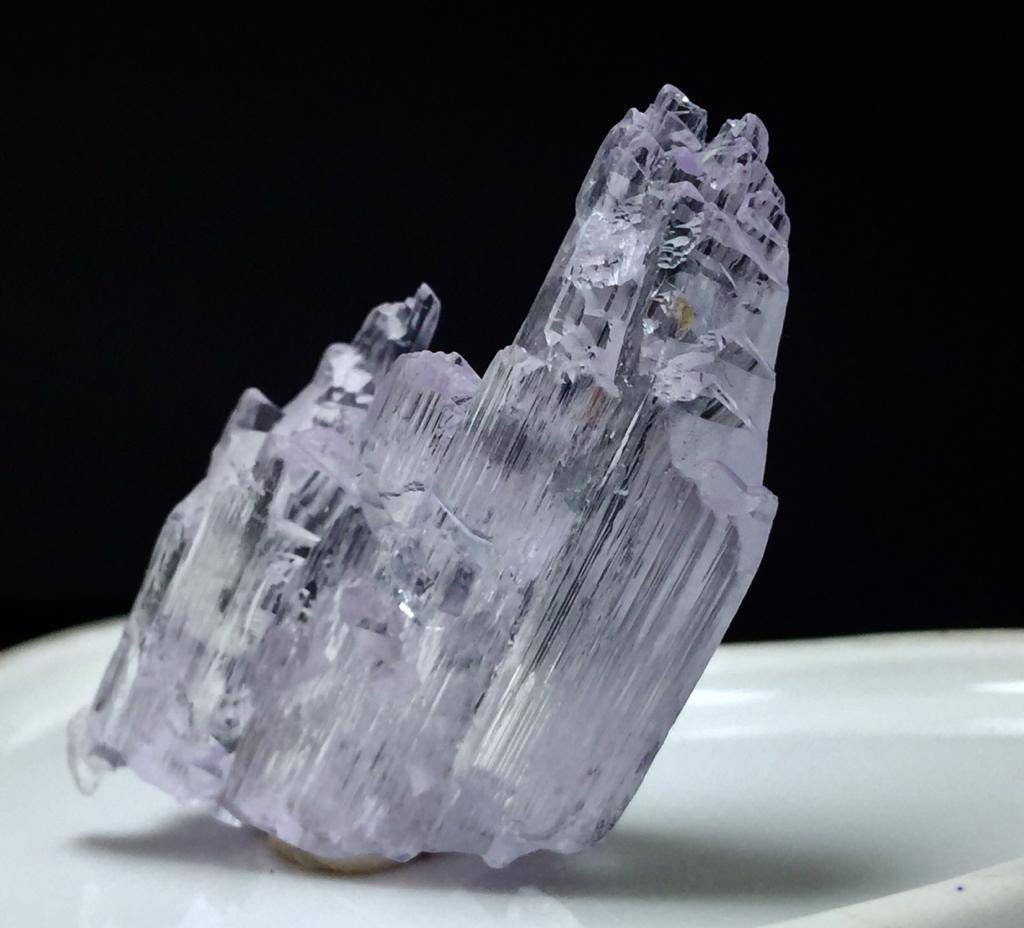 Etched kunzite Crystal