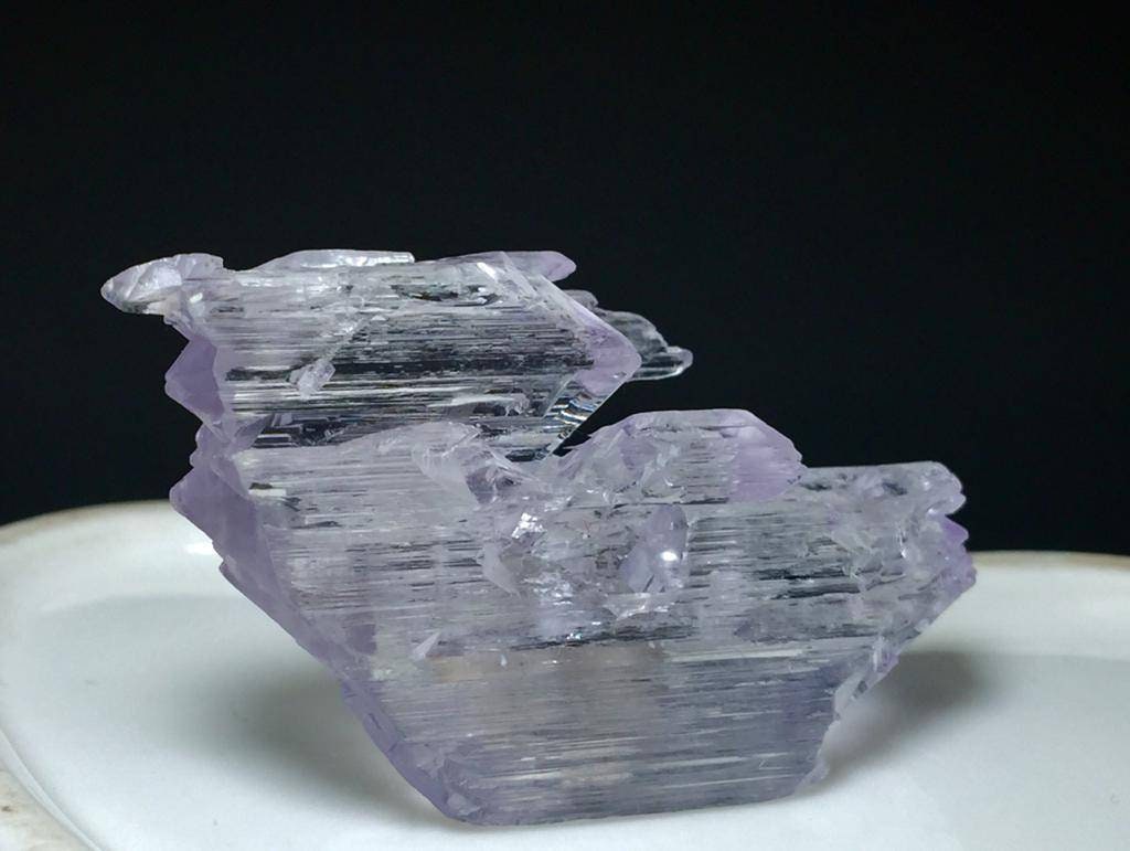 Etched kunzite Crystal