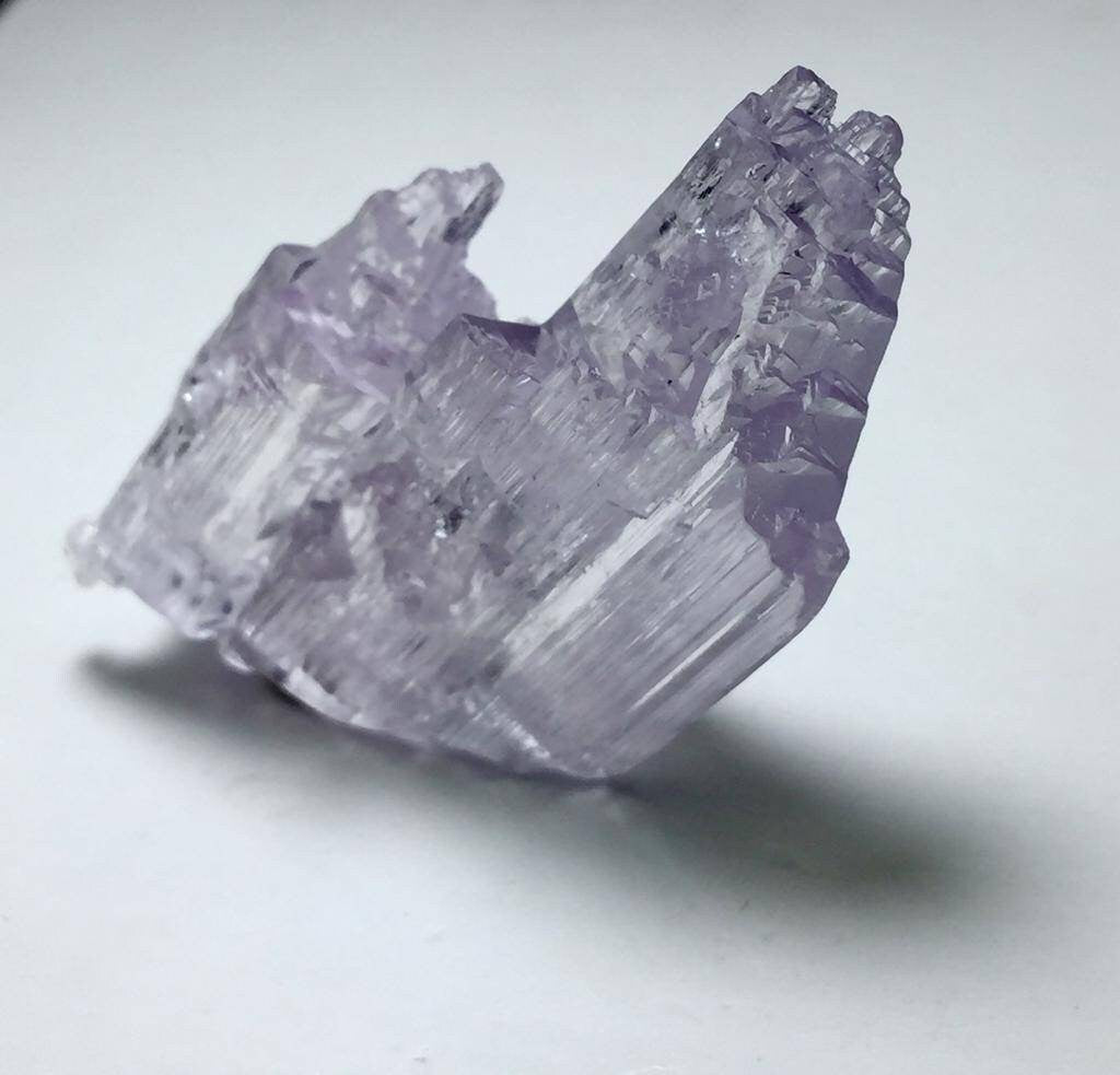 Etched kunzite Crystal
