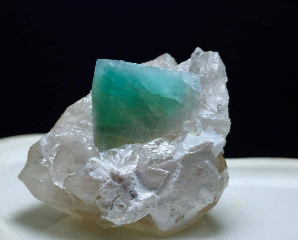 Bicolor Tourmaline Crystal on Quartz Specimen