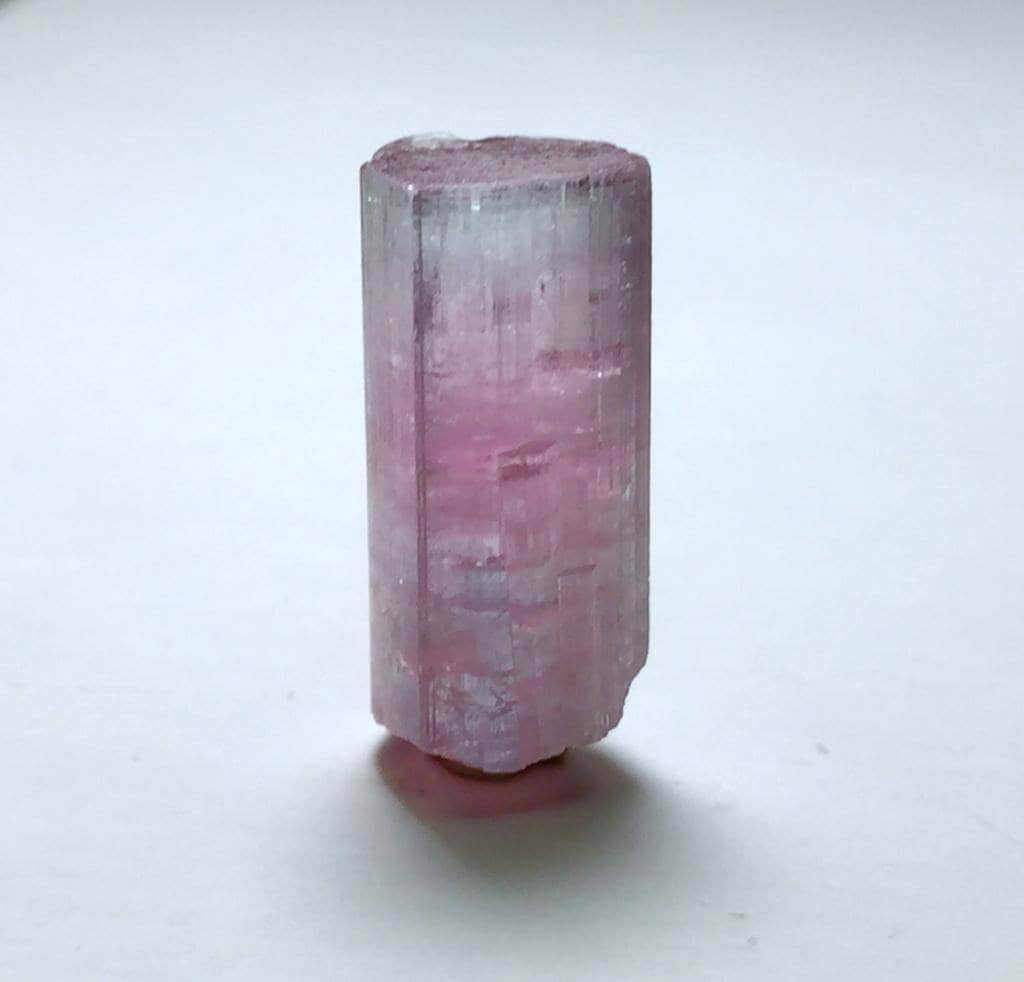 Natural Pink Tourmaline Crystal: 14 Carat Bi-Color Gemstone