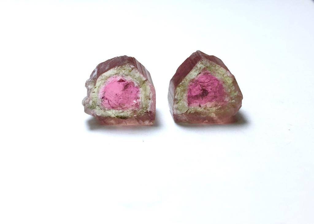Watermelon Tourmaline Slices