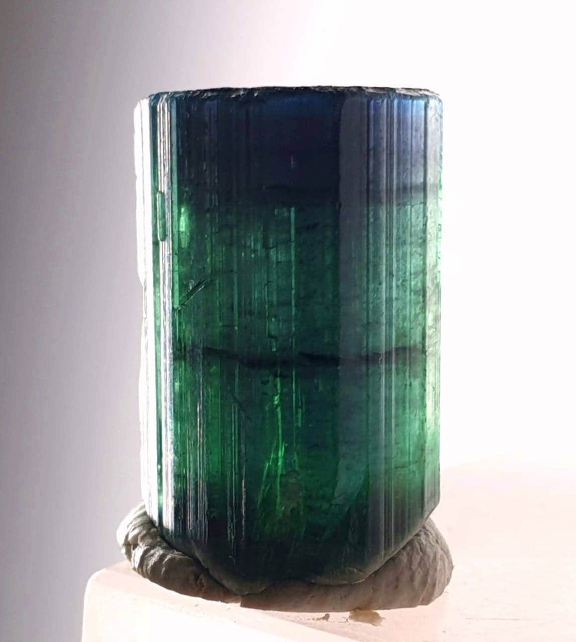 Blue Cap Tourmaline Crystal