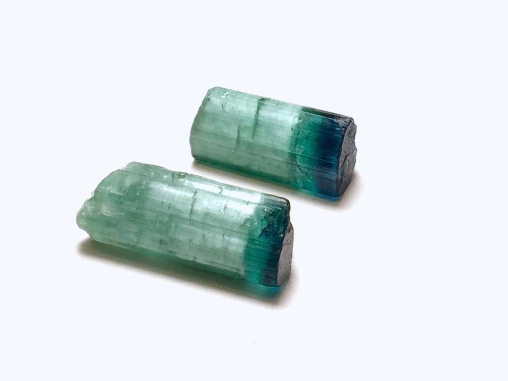 Blue Bi Tourmaline Crystals