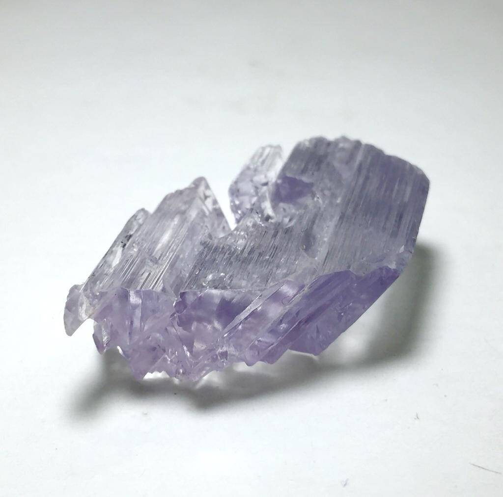 Etched kunzite Crystal