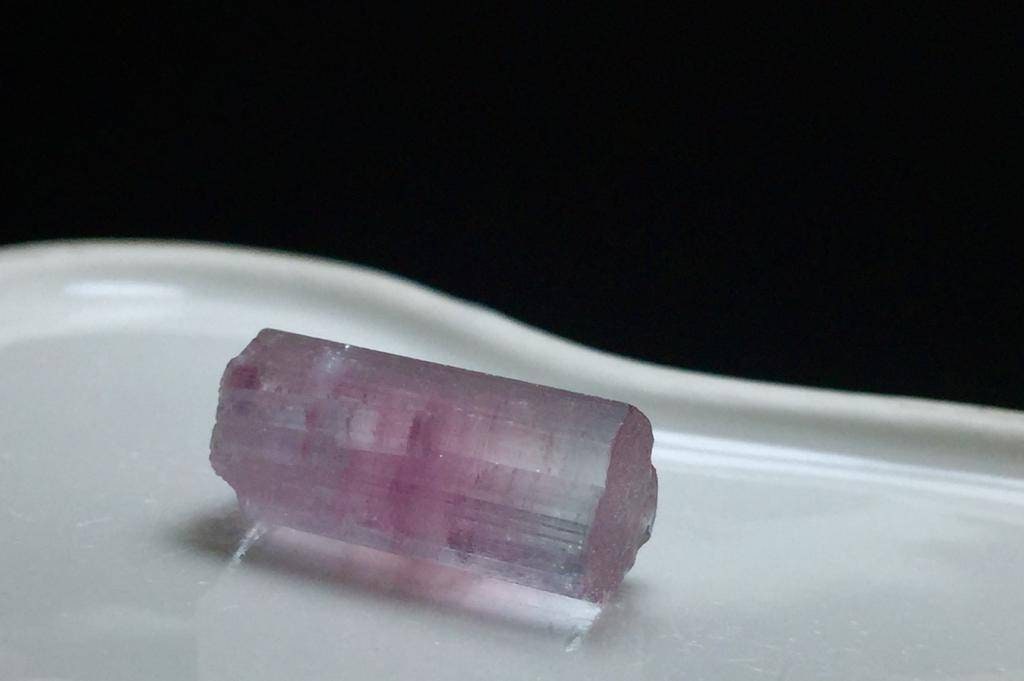 Natural Pink Tourmaline Crystal: 14 Carat Bi-Color Gemstone