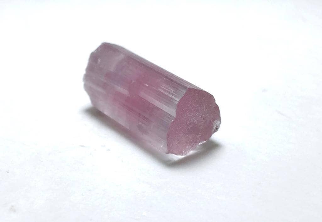 Natural Pink Tourmaline Crystal: 14 Carat Bi-Color Gemstone