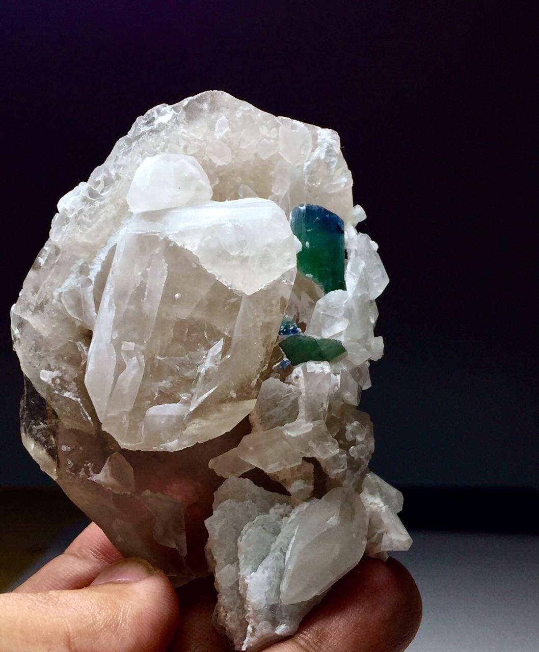 Tourmaline in Smokey Quartz