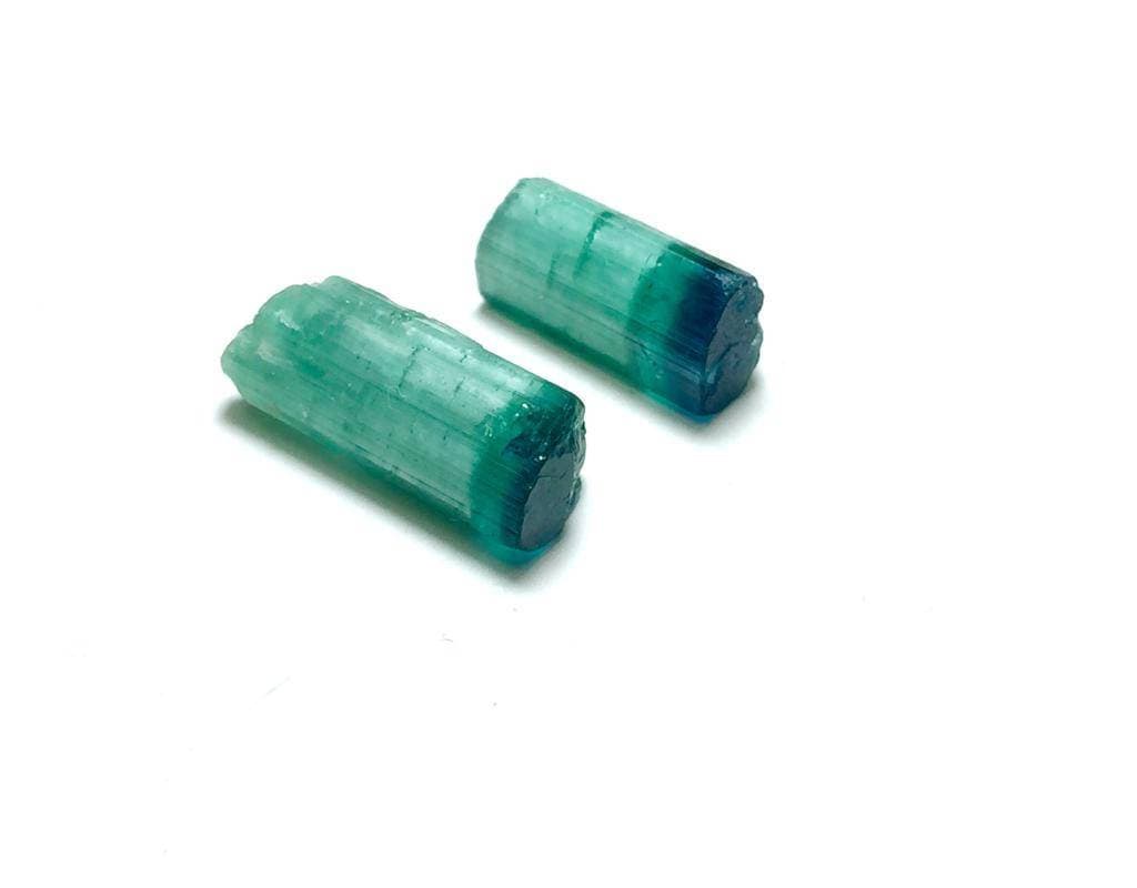 Blue Bi Tourmaline Crystals