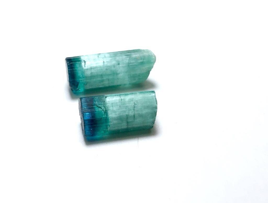 Blue Bi Tourmaline Crystals