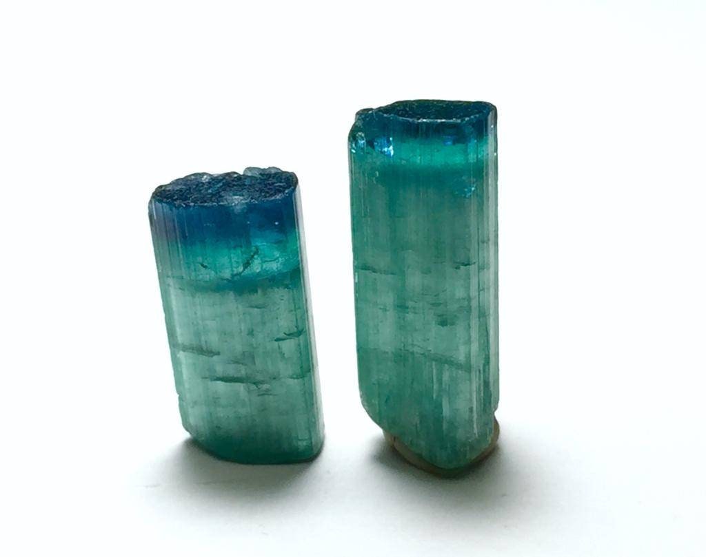 Blue Bi Tourmaline Crystals