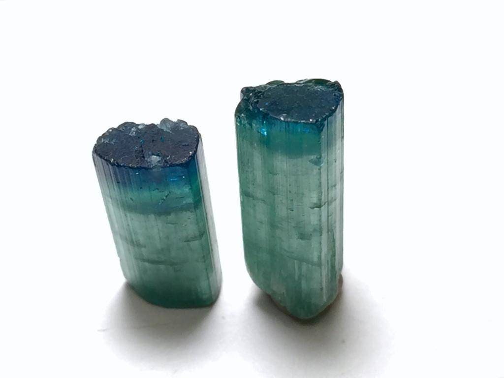 Blue Bi Tourmaline Crystals