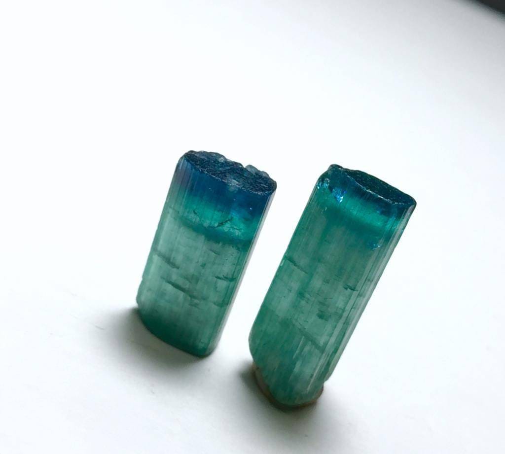 Blue Bi Tourmaline Crystals