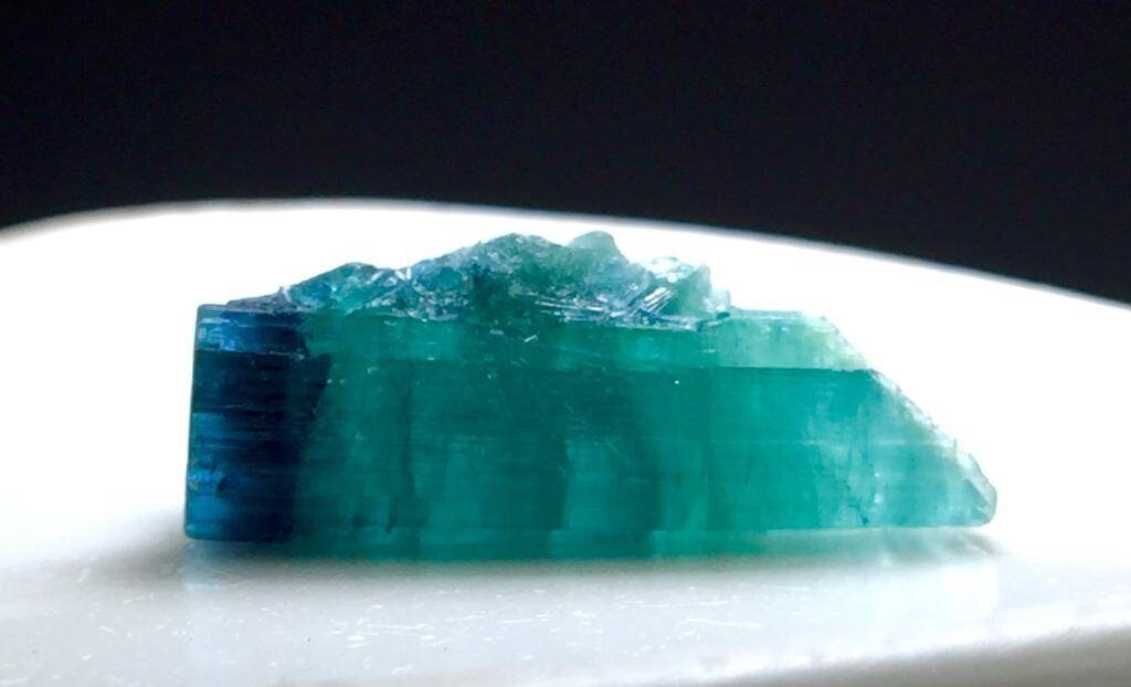 Blue Cap Terminated Tourmaline Crystal