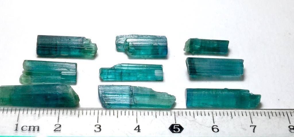 Sea Blue Tourmaline Crystals
