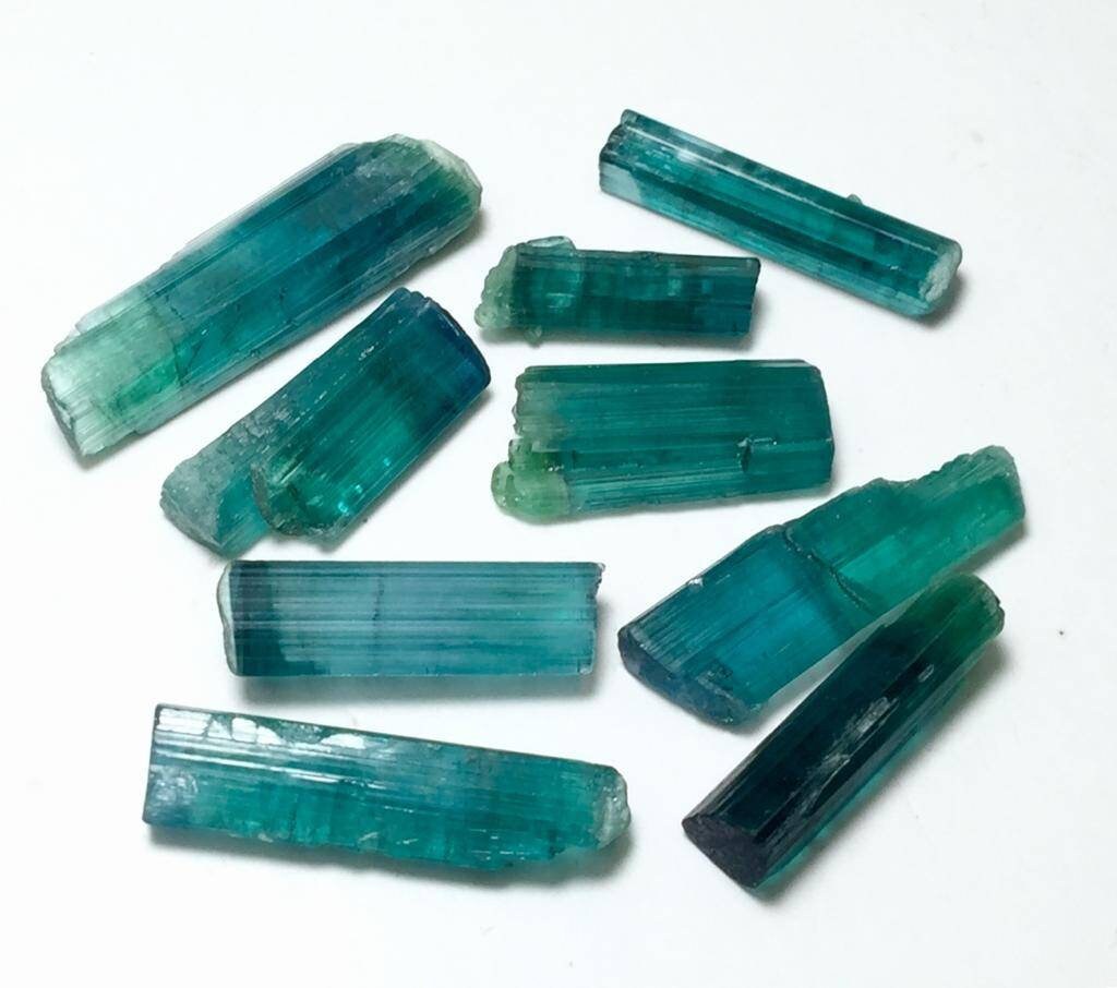 Sea Blue Tourmaline Crystals