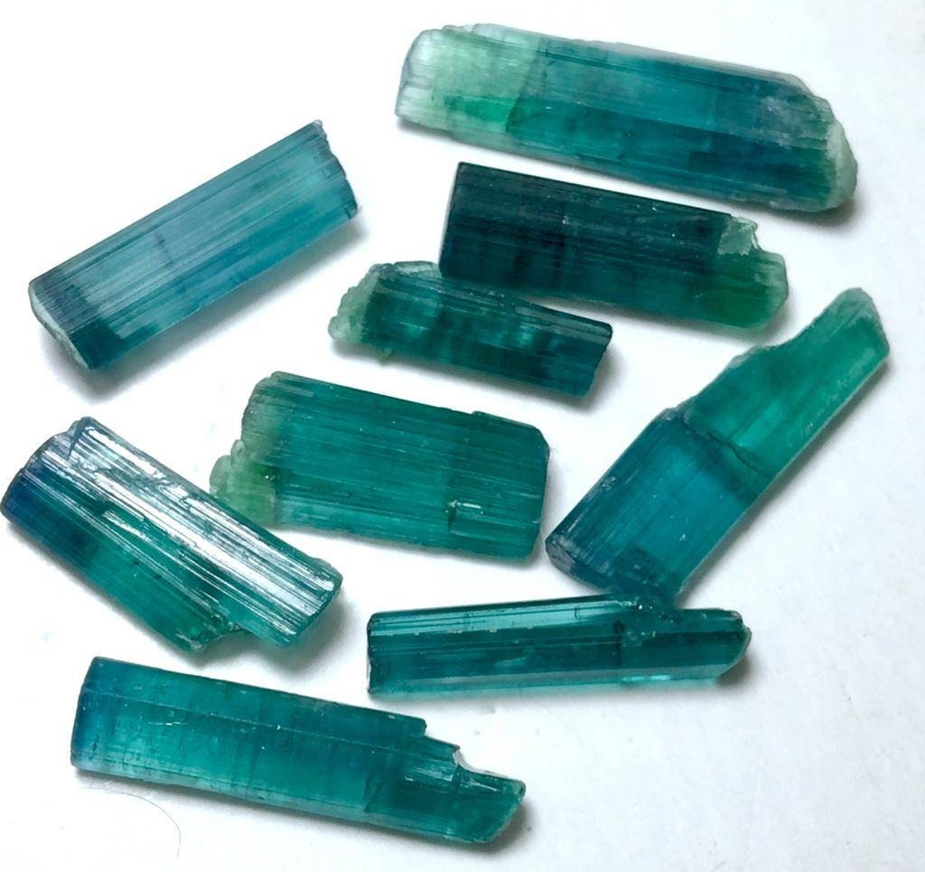 Sea Blue Tourmaline Crystals