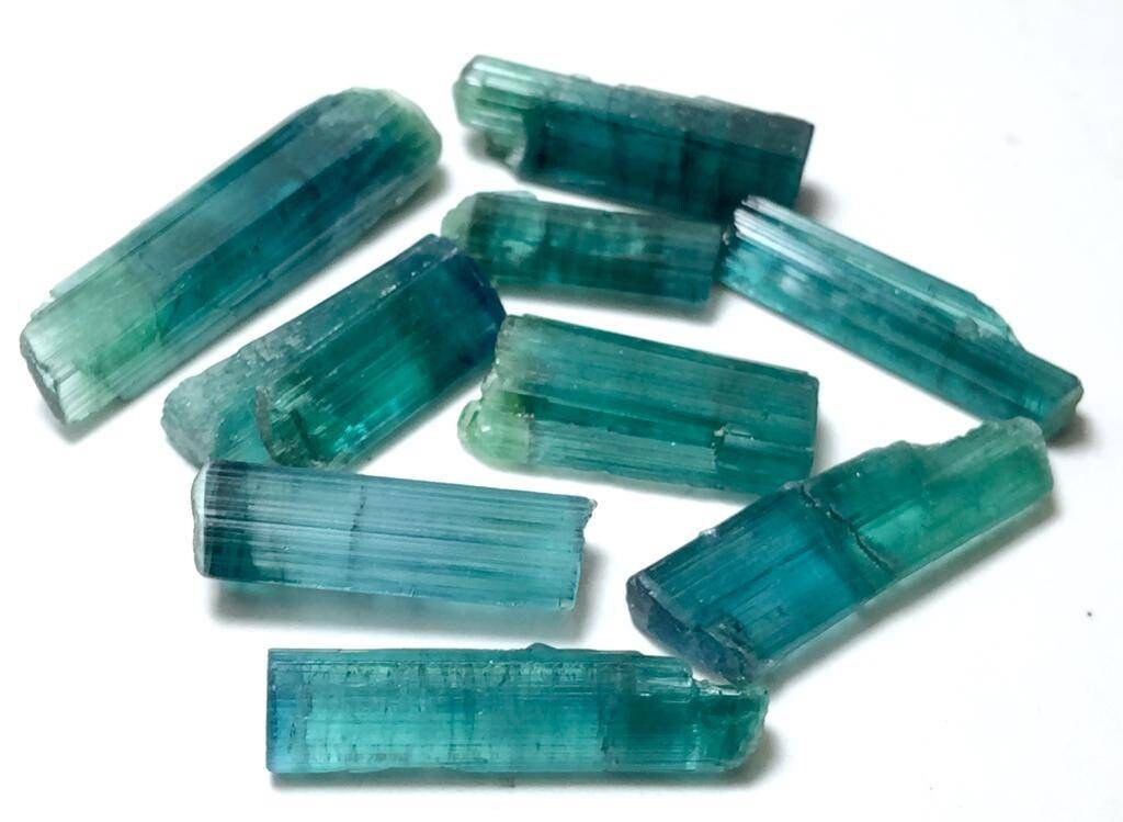 Sea Blue Tourmaline Crystals