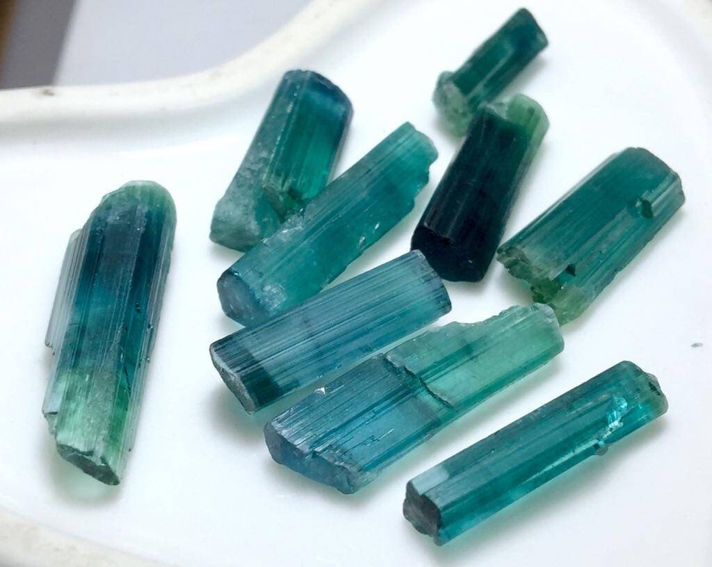 Sea Blue Tourmaline Crystals