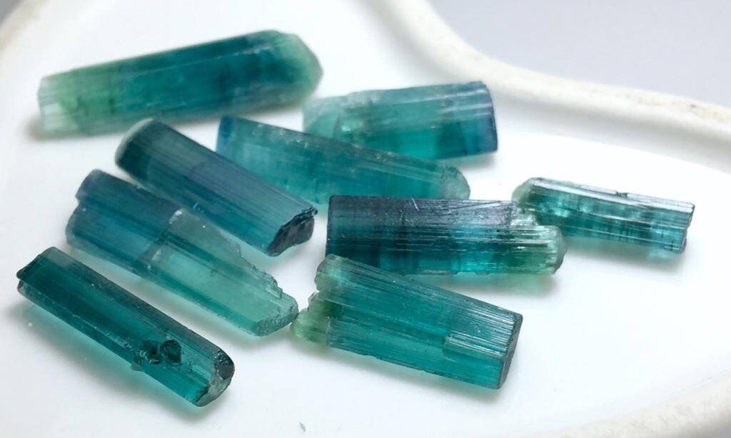 Sea Blue Tourmaline Crystals