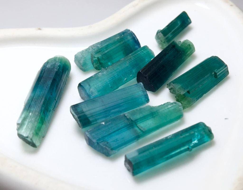 Sea Blue Tourmaline Crystals