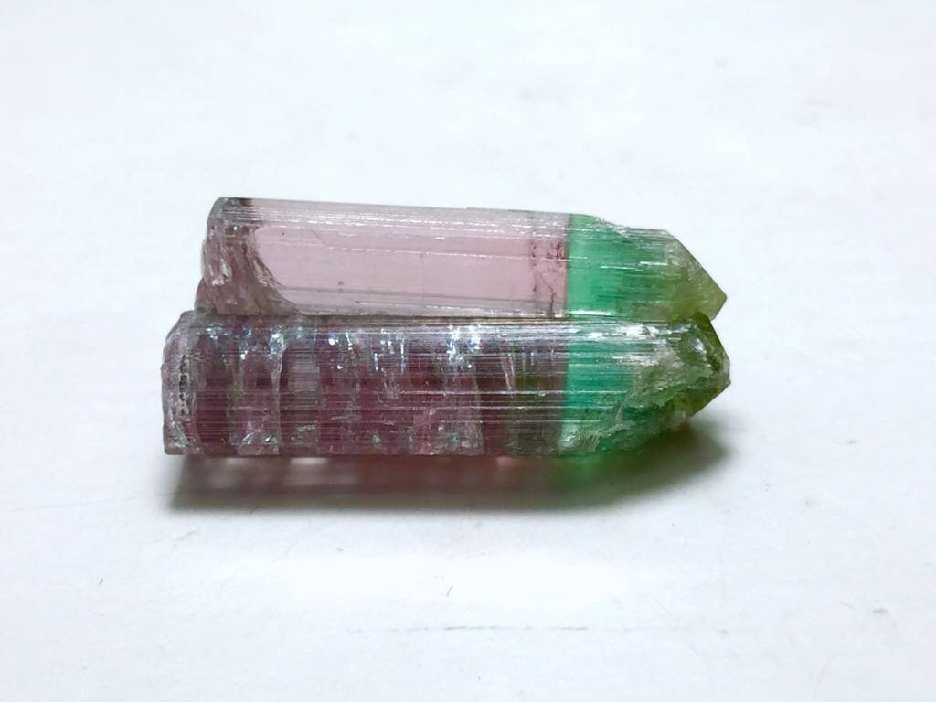 Bi Color Terminated Tourmaline Crystals