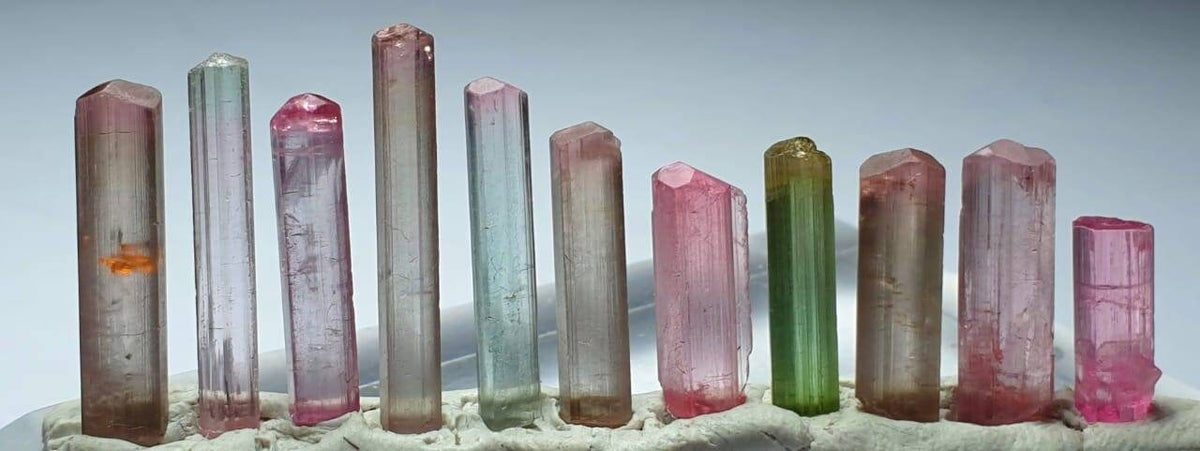 Bi Color Tourmaline Crystals lot